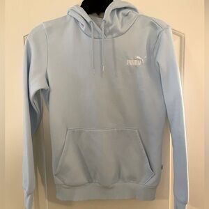 Women’s Puma hoodie, size small, baby blue color w/white embroidery